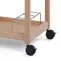 Розкладний столик на коліщатках Серві Ту (Натуральний)-3